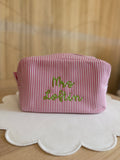Seersucker Zip Pouch